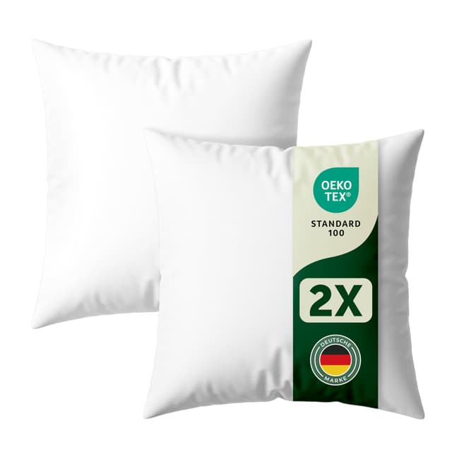 Blumtal Kissenfüllung 45x45 cm 2er Set 🌟 - Oeko-TEX zertifiziert & Maschinenwaschbar
