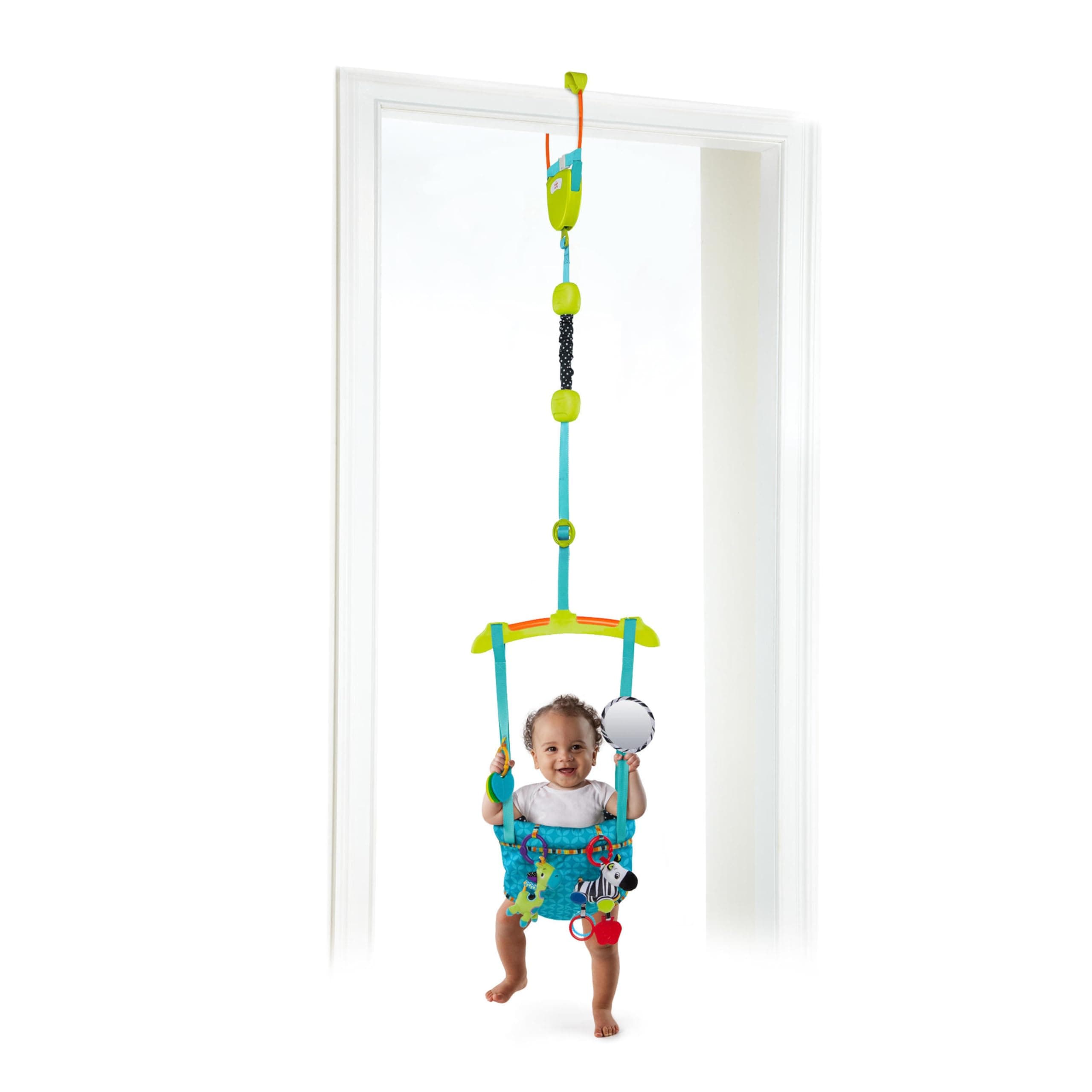 🌟 Sonderangebot! Bright Starts Deluxe Türhopser mit 4 Spielzeugen 🚼