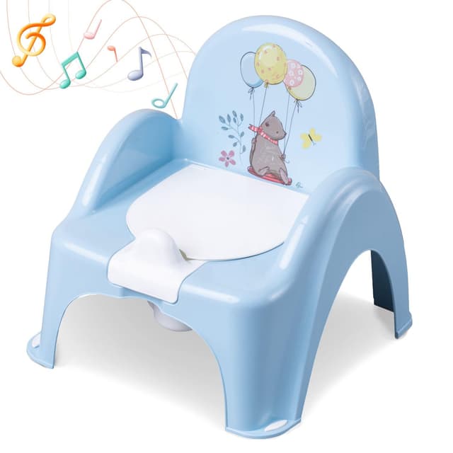 🎶 Babykajo Musikalisches Kinder Töpfchen mit Griff - Hellblau