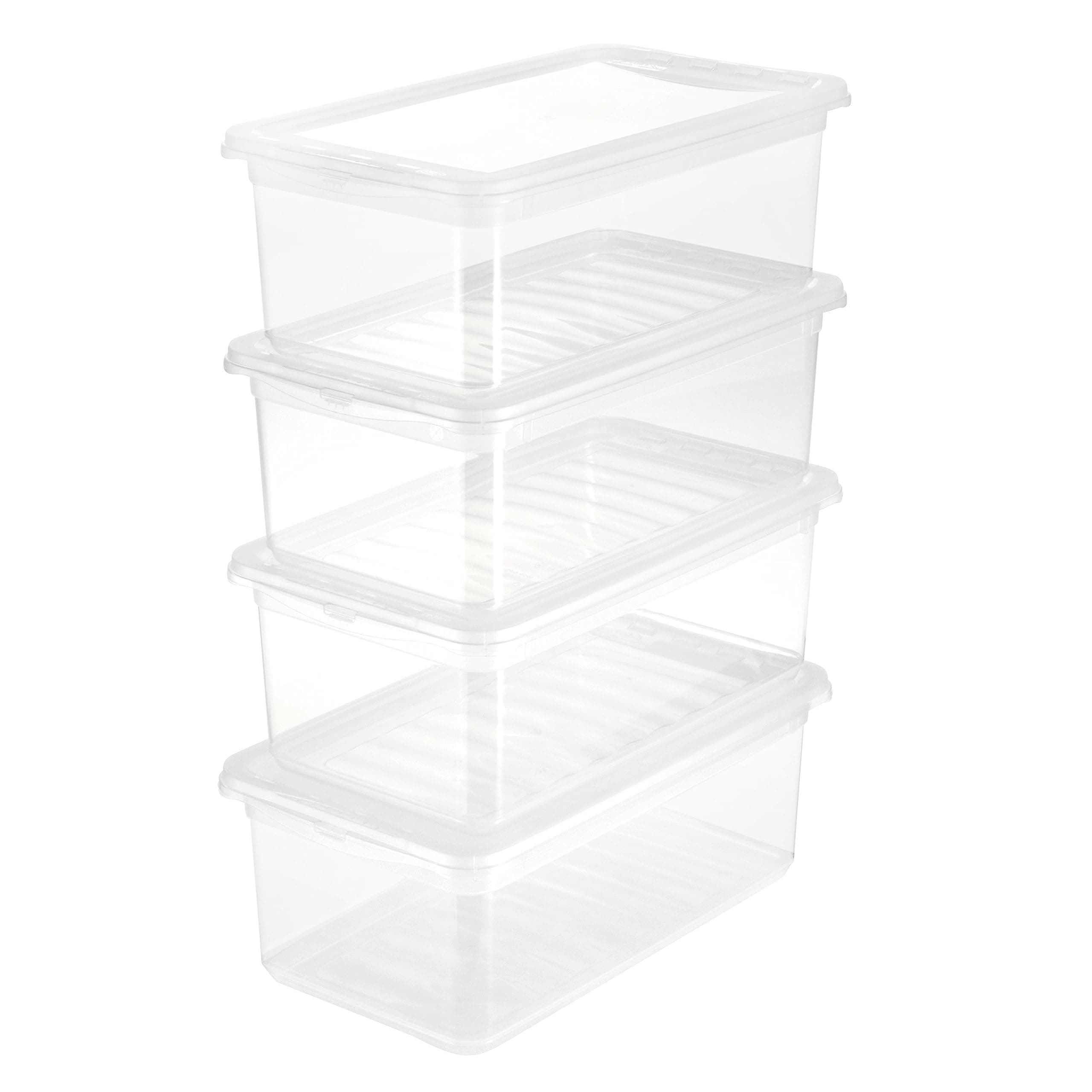 keeeper Aufbewahrungsboxen mit Air Control System, 4-teiliges Set, 4 x 5,6 l, 33 x 19,5 x 12 cm, Bea, Transparent Set: 4x 5,6 L Transparent 📦🔒