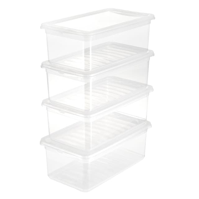 keeeper Aufbewahrungsboxen mit Air Control System, 4-teiliges Set, 4 x 5,6 l, 33 x 19,5 x 12 cm, Bea, Transparent Set: 4x 5,6 L Transparent 📦🔒