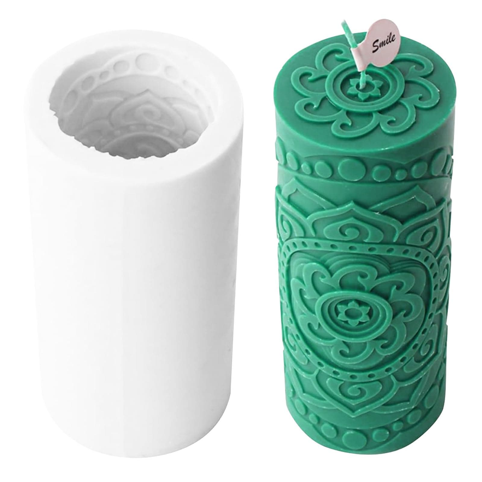 BDHYYM Vintage Blumen Säule Kerzenform Silikon 🕯️ DIY Silikonform Kerzen