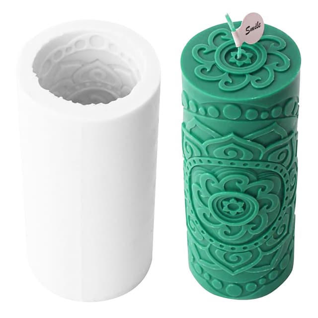 BDHYYM Vintage Blumen Säule Kerzenform Silikon 🕯️ DIY Silikonform Kerzen