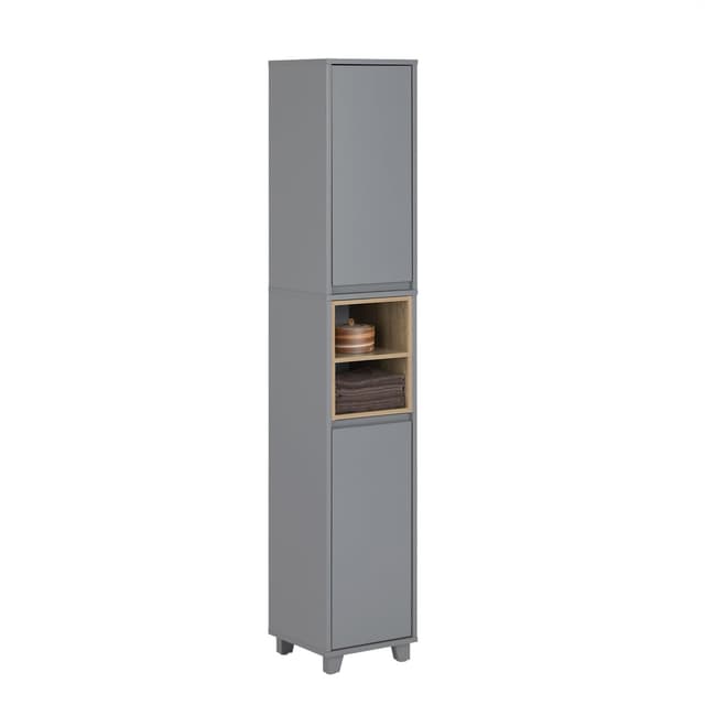 🛁 SoBuy Hochschrank Dunkelgrau BHT 30x170x30cm - BZR147-DG 🚿