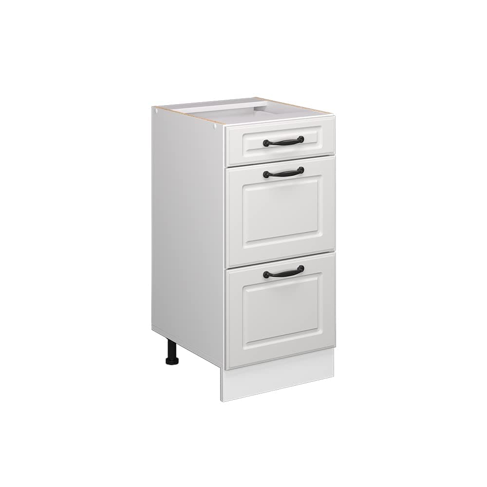 Vicco Küchenunterschrank R-Line, Weiß Landhaus/Weiß, 40 cm mit Schubladen 🏠