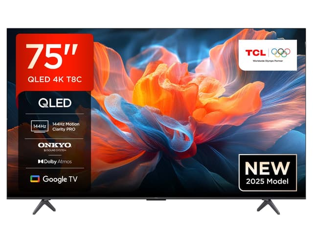 🌟 Angebot: TCL 75T8C 75 Zoll QLED Fernseher Gaming Smart Google TV 🌟