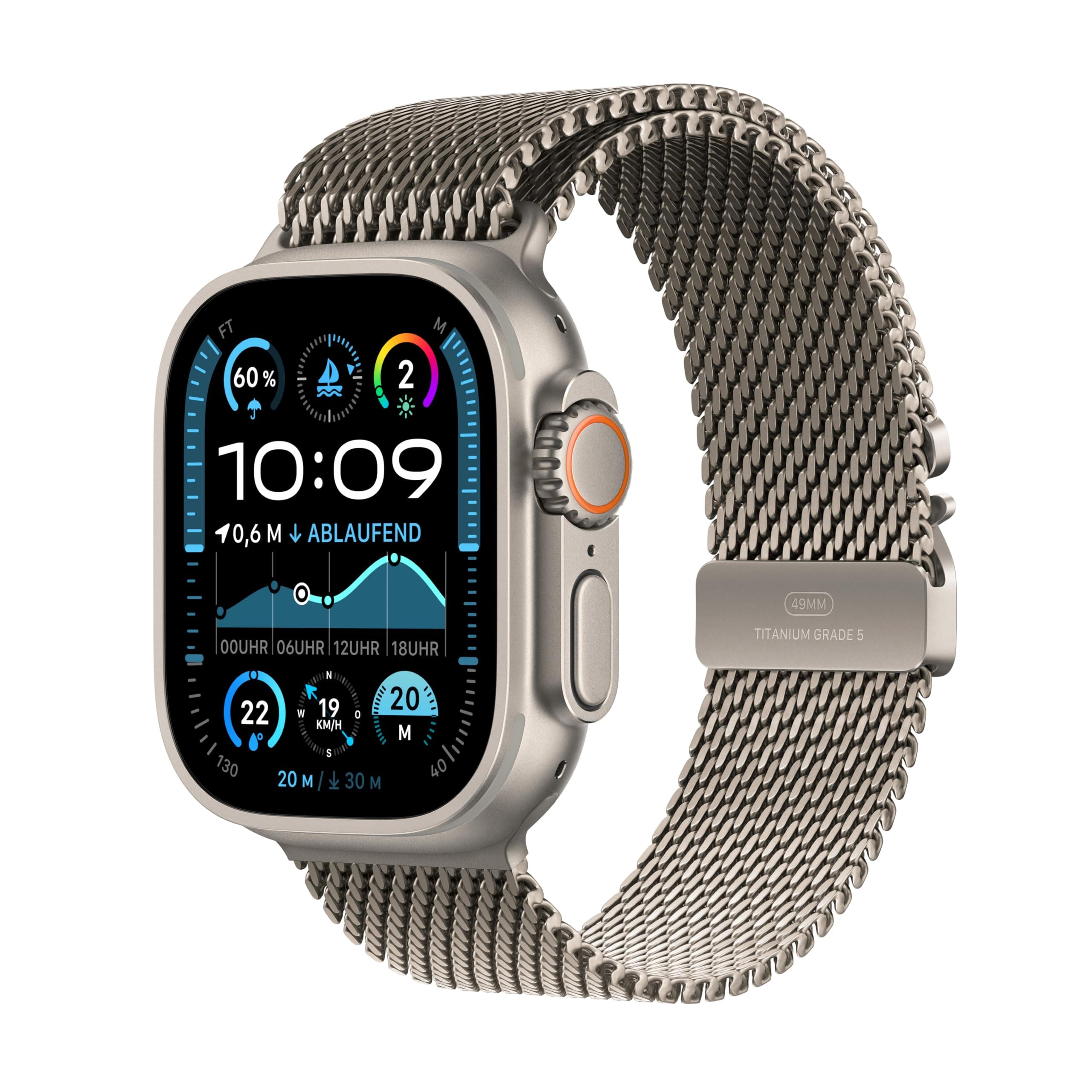 Apple Watch Ultra 2 (GPS + Cellular 49 mm) Smartwatch - Titan Natur