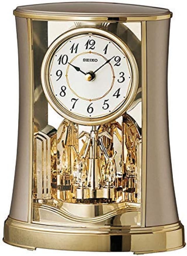 🕰️ Seiko Tischuhr Motion Gold Kunststoff Drehpendel QXN227G - Deal des Tages! ⏰