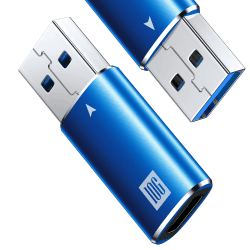 🔥 ANGEBOT: ANDTOBO 10Gbps USB C zu USB A Adapter 2er Pack - Blau
