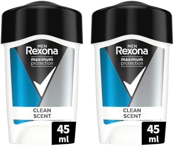🌟👨‍🦰 Angebot: Rexona Men Maximum Protection Deo Creme Clean Scent - 45 ml (2er Pack)