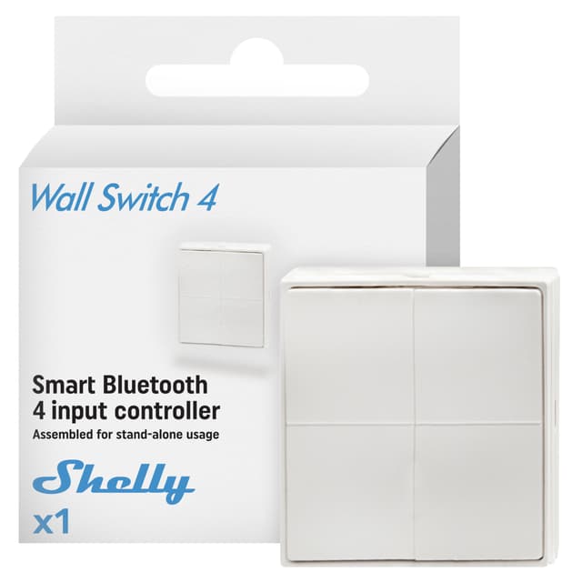Shelly BLU Wall Switch 4 Stand-Alone - Bluetooth-Schalter 🌟 Keine Verkabelung Erforderlich