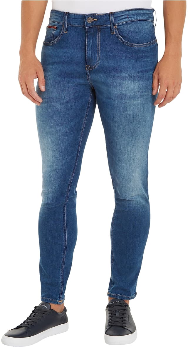 Tommy Jeans Herren Jeanshosen 36W / 30L Blau (Wilson Mid Blue Stretch) 🌟👖