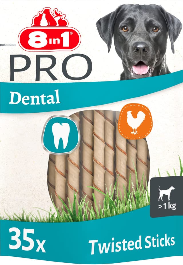 Angebot: 8in1 Pro Dental Twisted Sticks - Gesunde Kaustangen für Hunde 🐶💙