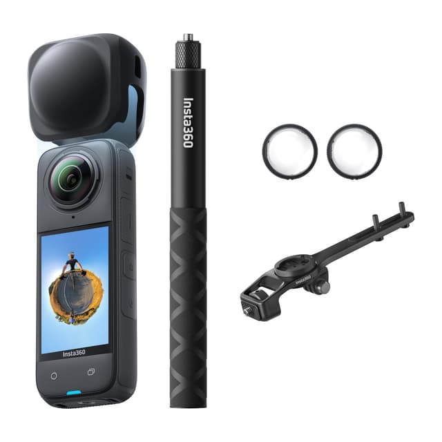 Insta360 X4 Rennrad-Bundle 🚴‍♂️📸 - 8K 360°-Action-Cam mit unsichtbarem Selfie-Stick Effekt