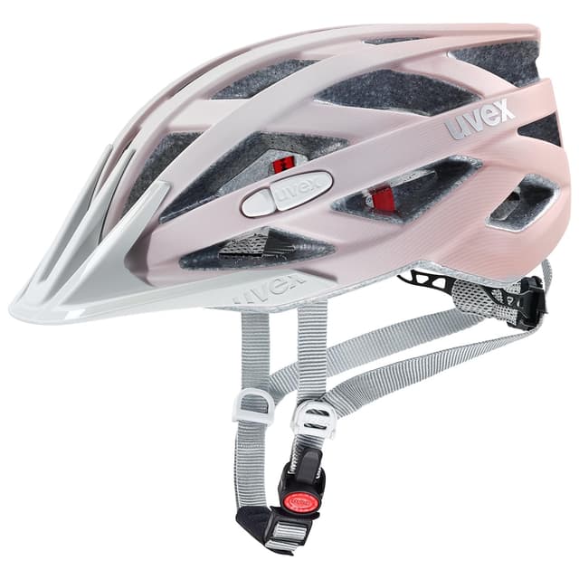🚴‍♀️ uvex i-vo cc - Leichter Allround-Helm für Damen und Herren 🚴 - erweiterbar mit LED-Licht Gen 2 grey-rosé matt 56-60 cm