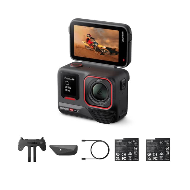 Insta360 Ace Pro 2 Pack Dual Akku – Wasserdichte 8K-Action-Kamera mit Leica | Angebot!