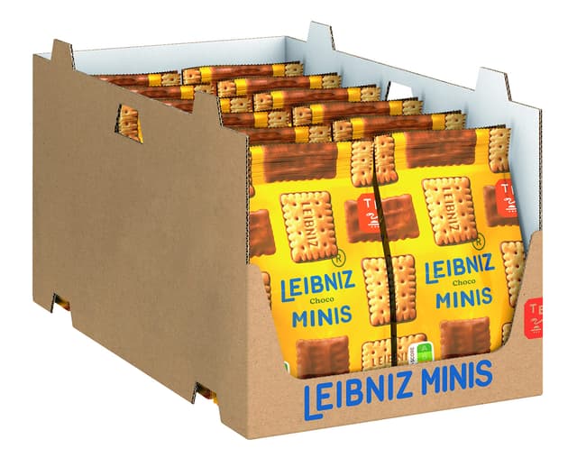 LEIBNIZ Minis Choco, 12er Pack - Knusprige Kekse mit Milchschokolade 🍪🍫