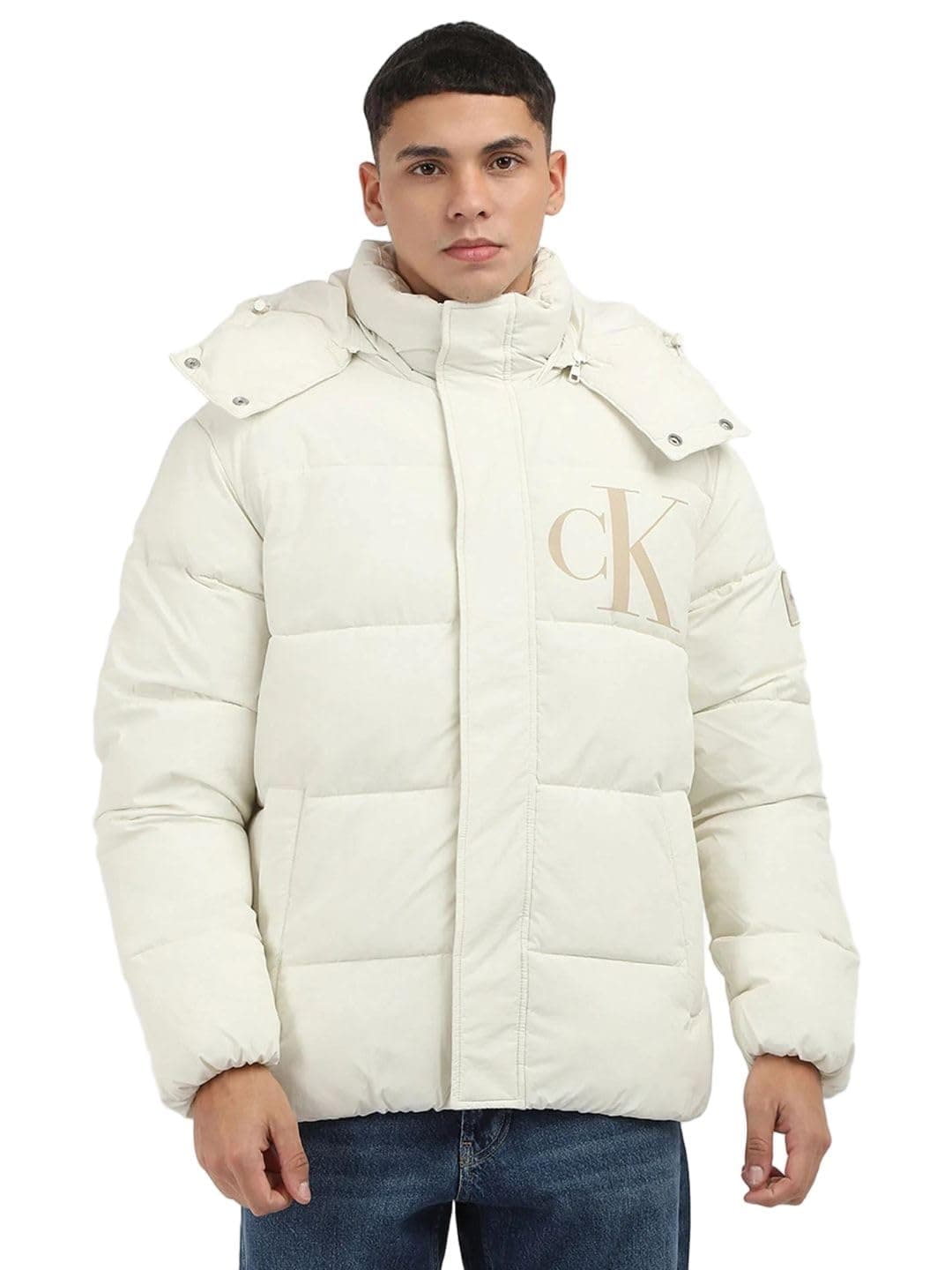Calvin Klein Herren Pufferjacke XXL in Weiß 🧥