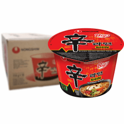 Nong Shim Instantnudeln Shin Ramyun Big Bowl – Koreanische Rindfleisch Ramen Suppe sehr scharf 🍜🔥