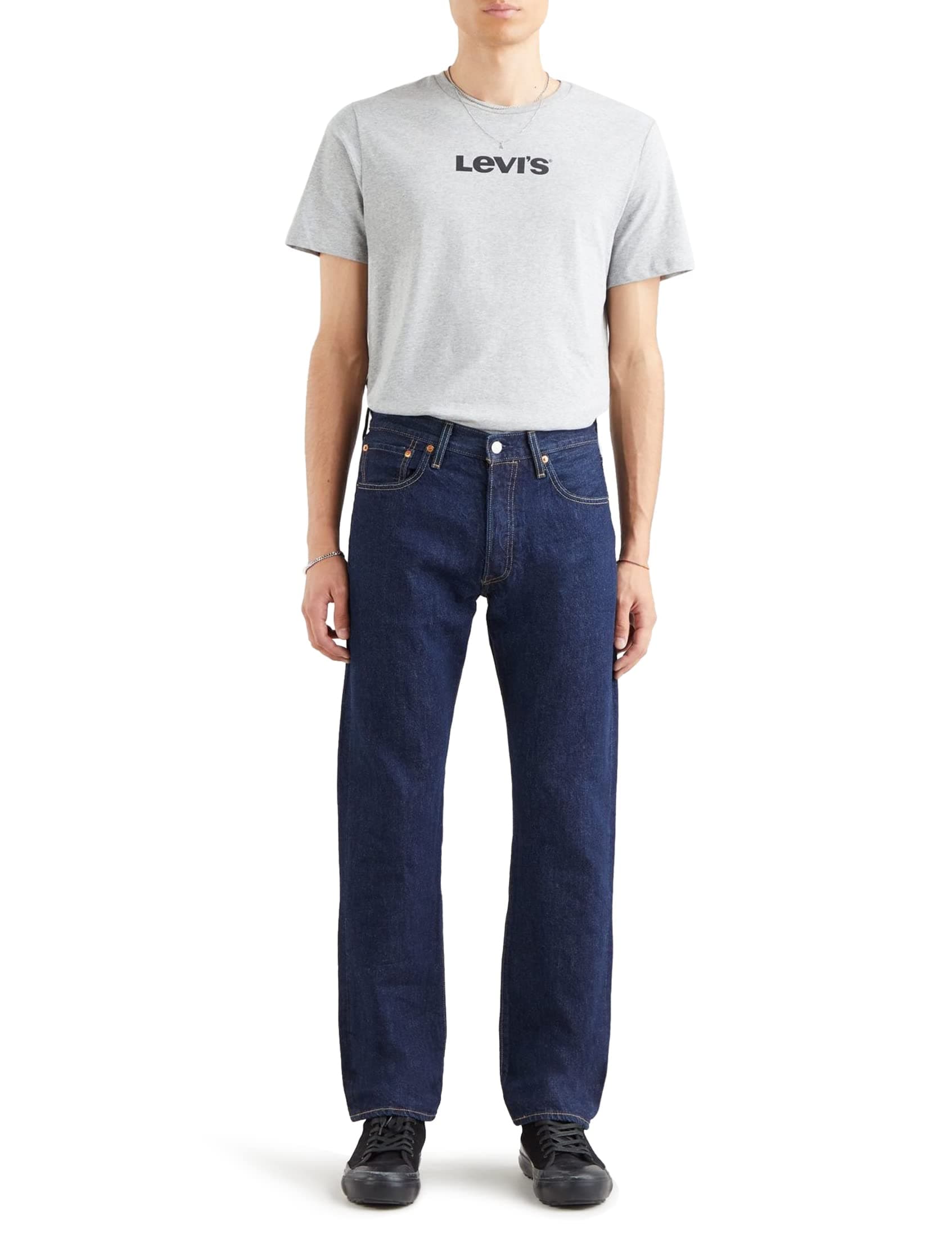 👖 Levi's Herren 501 Original Fit Jeans 33W / 32L One Wash Angebot! 🛍️