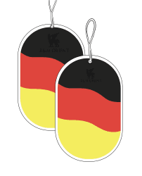 🇩🇪 2er Set Deutschland Duftbaum Luftfrischer fürs Auto - Fußball Wappen Flagge Germany (NEUWAGEN)