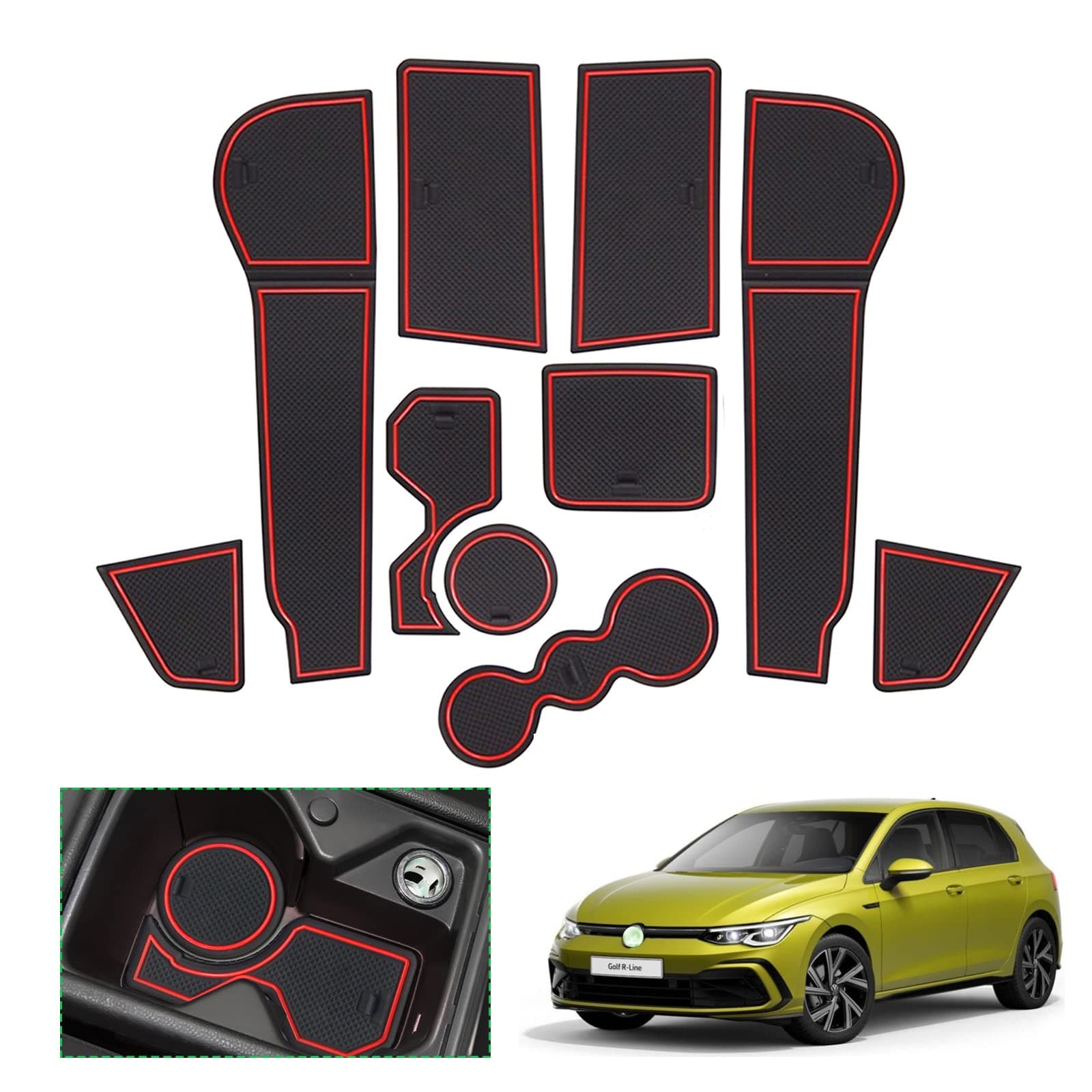 GAFAT Golf 8 MK8 GTI GTE GTD Alltrack R 2020-2022 2023 Antirutschmatten 🚗🔥