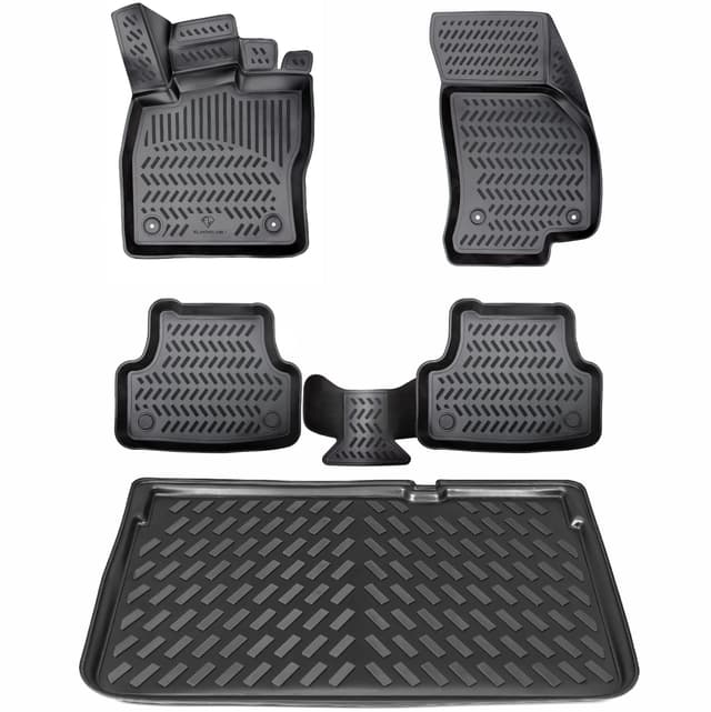 ELMASLINE 3D Gummimatten & Kofferraumwanne Set für FIAT Panda ab 2011 🚗🔝