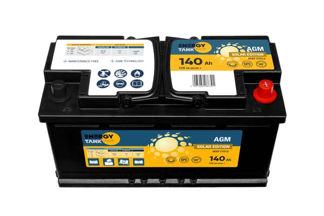 🚗 Autobatterie 12V 140 Ah - Solarbatterie AGM 🌞