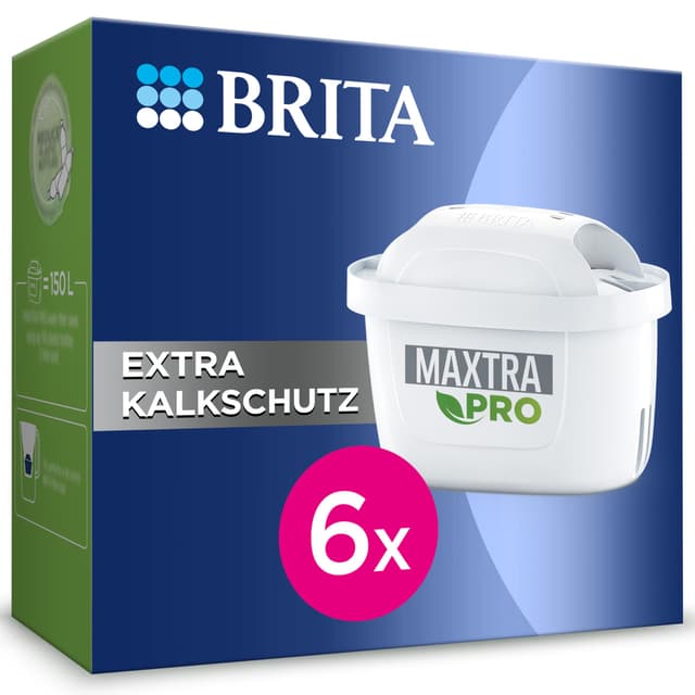 🌿🌊 BRITA MAXTRA PRO Extra Kalkschutz Wasserfilter Kartusche (6er-Pack) - Halbjahrespack | Original Ersatzfilter