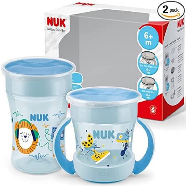 🌟 NUK Magic Cup & Mini Magic Cup Trinklernbecher Duo-Set 🌟