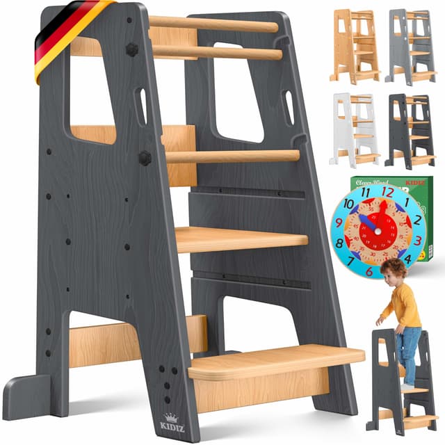 🌟 KIDIZ® Lernturm für Kinder ab 1 Jahr inkl. Lernuhr 🌟