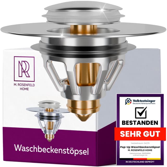 🌹 Waschbeckenstöpsel 34-38mm Pop-Up Ablaufgarnitur