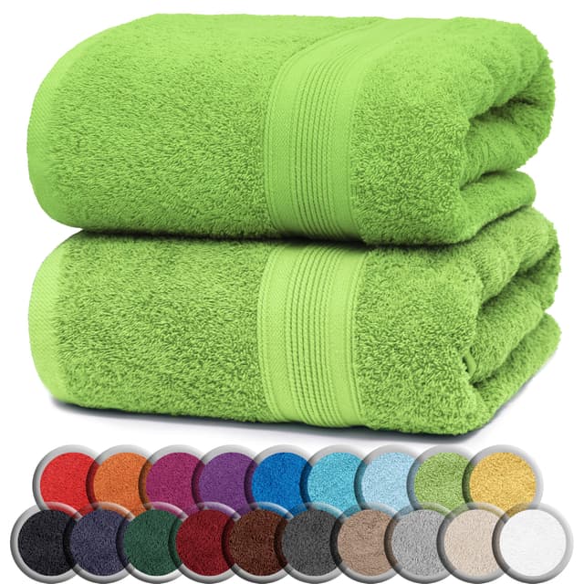 NatureMark 2er Pack SAUNATÜCHER Premium Qualität 80x200cm 🌿🍏