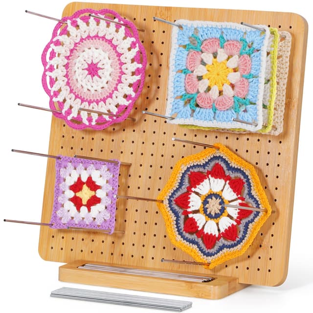 🧶 Lifewit 30cm*30cm*1,5cm Blocking Board Häkeln mit 20 Stiften 🎁