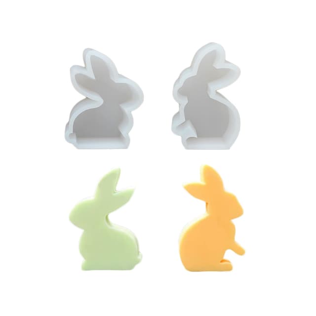 Xidmold 2 Stück Ostern Kaninchen Silikonformen Gießformen 🐰