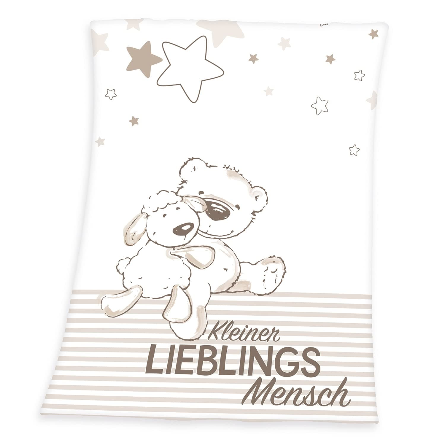 Kuschelweiche Babydecke mit Lieblingsmensch Motiv 🌟