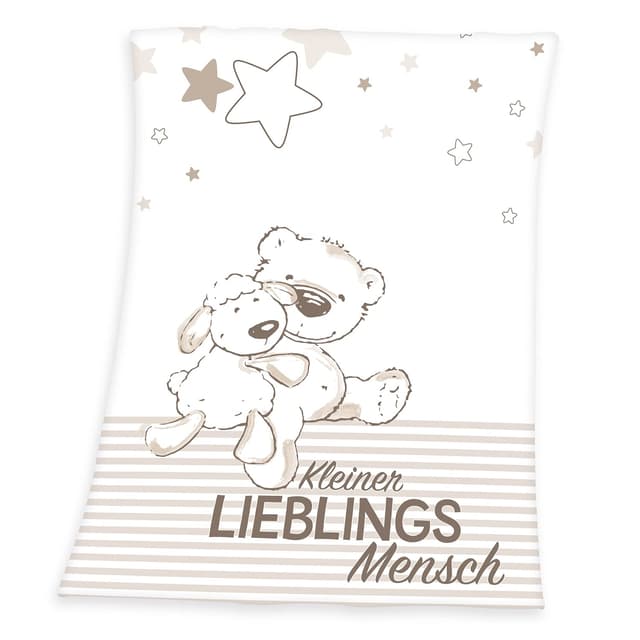 Kuschelweiche Babydecke mit Lieblingsmensch Motiv 🌟