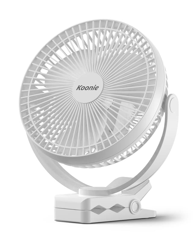🌬️ Koonie 20cm Tragbarer Clip-On-Ventilator mit 10.000 mAh Akku 🌀