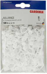 🎉 Super Angebot: Gardinia Rollringe für Vorhangschienen GE und P2Ü, 100 Stück, Weiß 100er Set 🏠