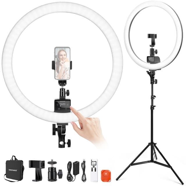 🌟 NEEWER Ringlicht SRP18-2,4G 18 Zoll LED mit Ständer und Telefonhalter 📸💡