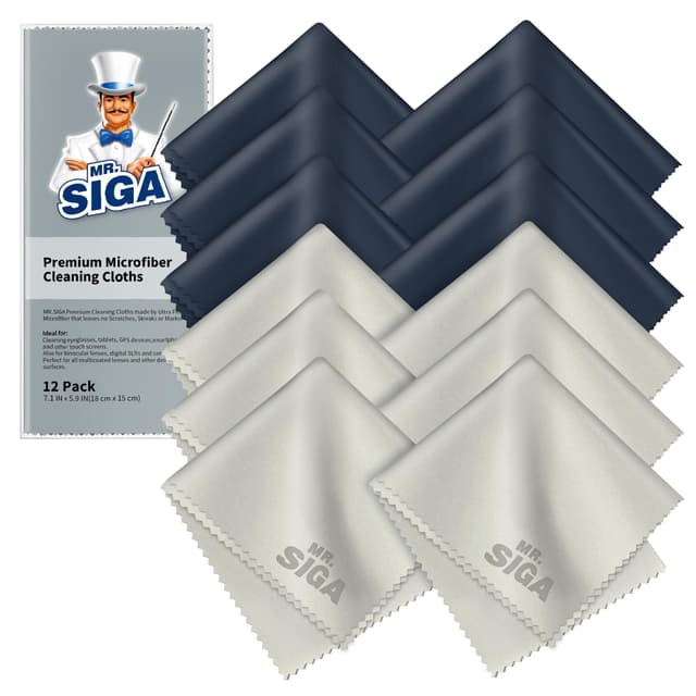 🌟 12er Pack MR.SIGA Hochwertig Mikrofaser-Reinigungstücher Brillenputztuch 🌟