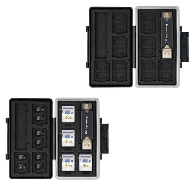 📸 JJC SD Karten Aufbewahrung Wasserdicht: SD Karte Box für 8 SD-Karten und 16 Micro SD-Karten 🌊