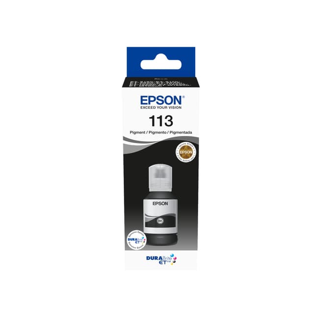 🖨️🔥 Epson EcoTank 113 Original Tintenflasche, Schwarz, Pigmenttinte - 90% Kosteneinsparung!