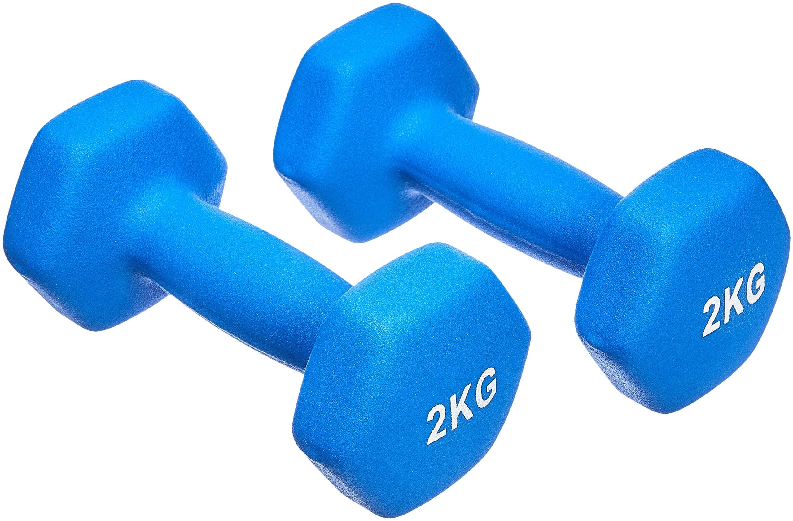 🏋️ Amazon Basics Neopren Hanteln Gewichte (2er-Sets, 1kg - 5kg Hanteln) 2kg Einzel