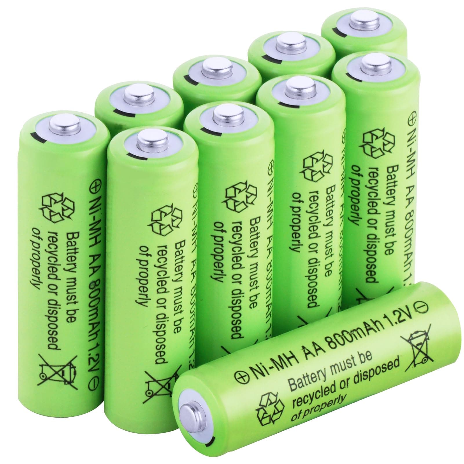 AXFEE 10 Stück AA-800mAh Wiederaufladbare Batterien 🌟