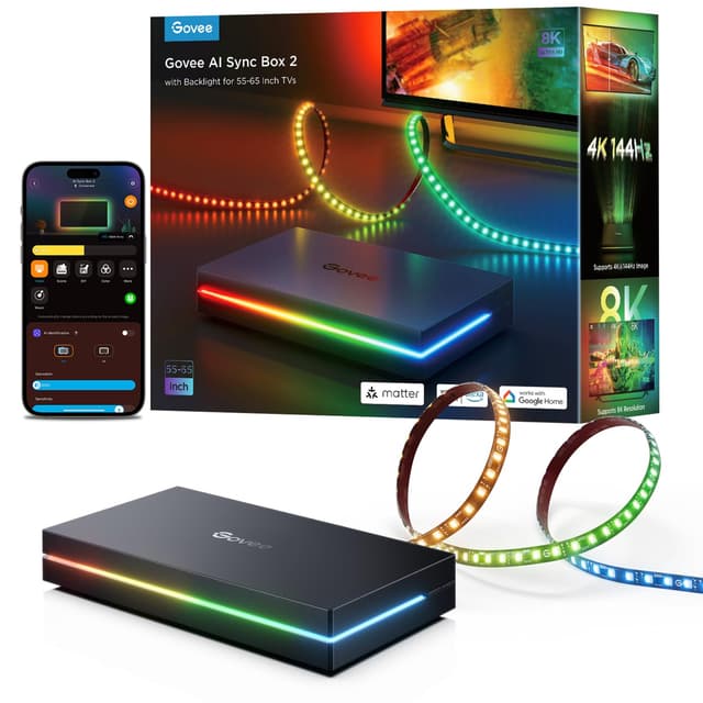 Govee HDMI 2.1 Sync Box AI Kit 2 - TV Hintergrundbeleuchtung 🌟