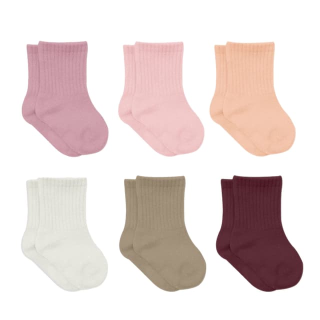 🧦 Baumwolle 6 Paar Baby Socken für Neugeborene Säugling 0-6 Monate bis 3 Jahre | Stopper Socken Nahtlos Socken 🌈