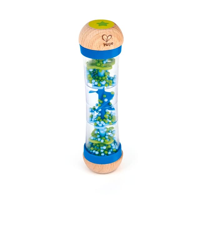 Hape Regenmacher Mini-Rassel aus Holz Musikspielzeug, Blau 🌧️🎶