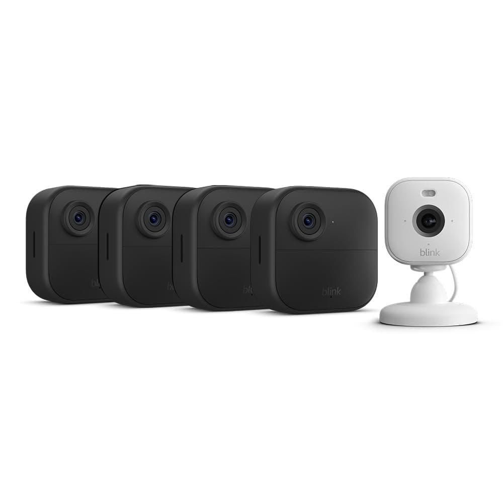 📷 Blink-Kamera Outdoor 4 + Blink Mini 2 Weiß 🏡🔒