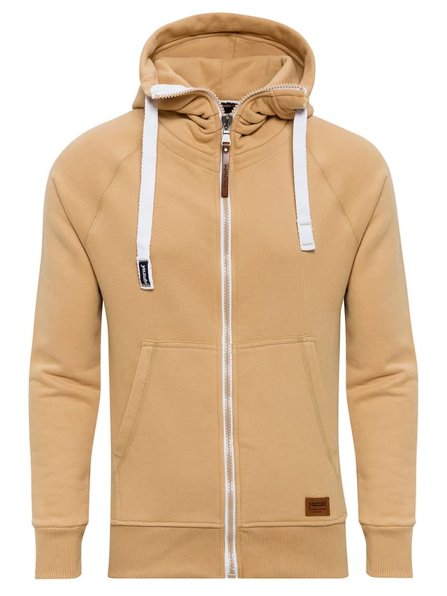 Yazubi Herren Sweatjacke Hoodie mit Reißverschluss Jacob M Gelb (Indian Tan 171328) 🧥🔥